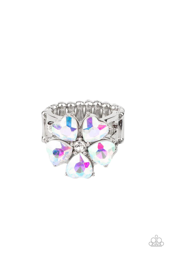 Heart Rings - Paparazzi Minnesota Magic - Multi Iridescent Ring Paparazzi jewelry image