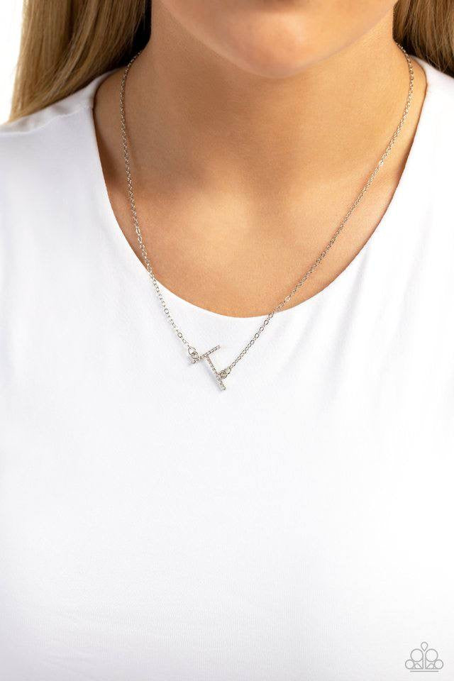 A Finishing Touch INITIALLY Yours - T - White Necklace