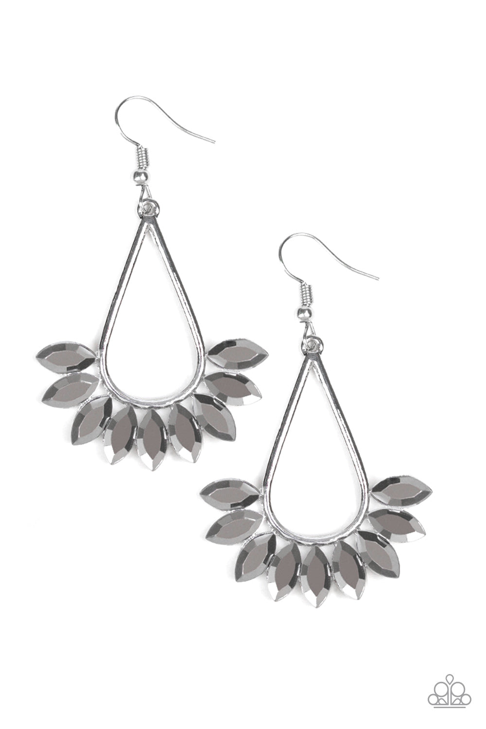 Paparazzi Be On Guard - Silver Earrings - A Finishing Touch 