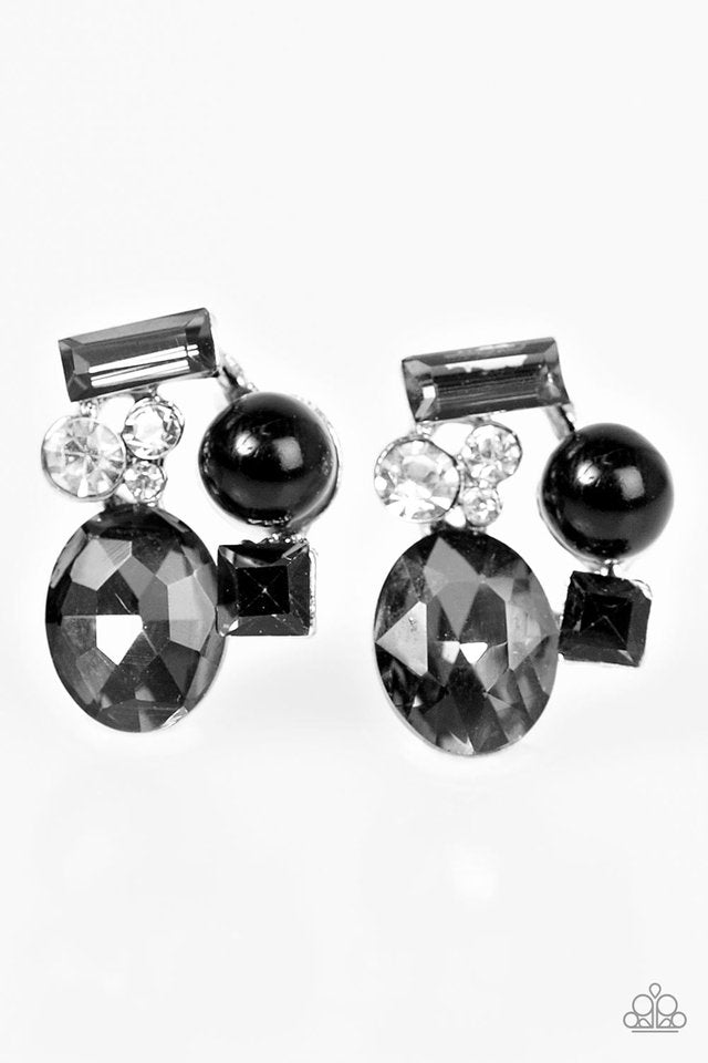 PAPARAZZI "LET ME GLOW!" - Black Earrings - A Finishing Touch Jewelry