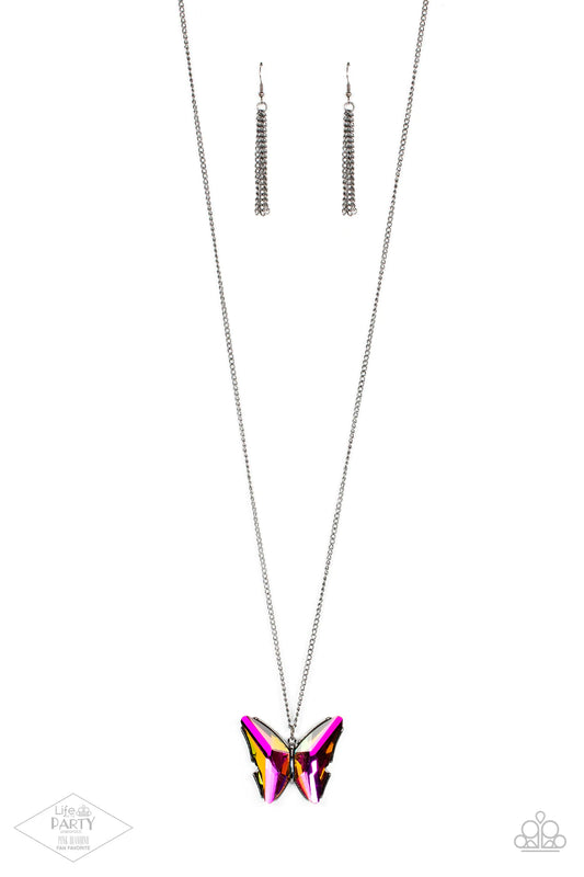 Paparazzi The Social Butterfly Effect - Multi Necklace - Life of the Party Exclusive - A Finishing Touch Jewelry