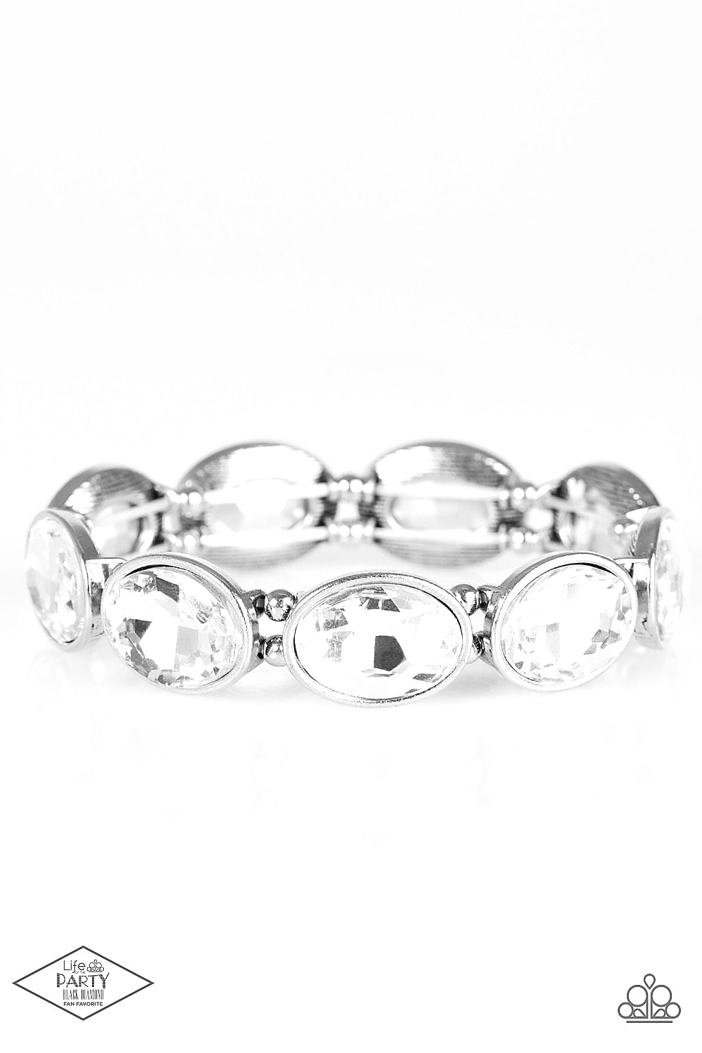 Paparazzi DIVA In Disguise - White Bracelet - Life of the Party - A Finishing Touch Jewelry