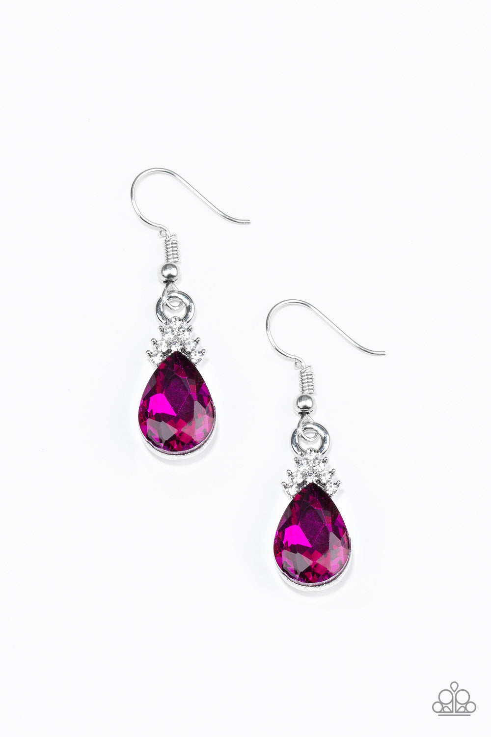 Paparazzi 5th Avenue Fireworks - Pink Earrings - Drop Earrings Paparazzi jewelry images