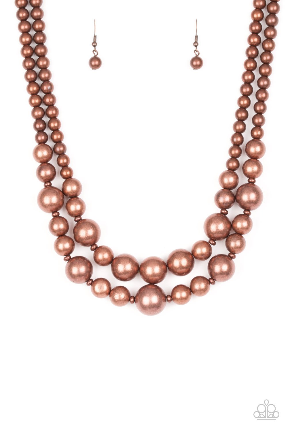 Paparazzi I Double Dare You - Copper Necklace - A Finishing Touch Jewelry