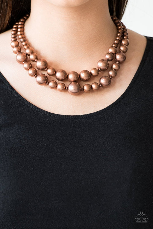 Paparazzi I Double Dare You - Copper Necklace - A Finishing Touch Jewelry