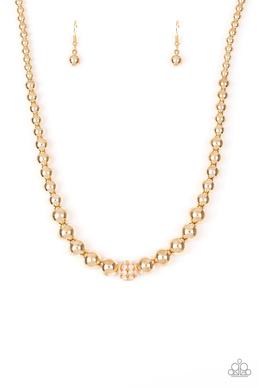 Paparazzi High-Stakes FAME - Gold Necklace - A Finishing Touch 