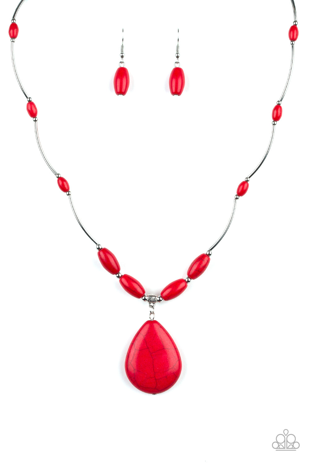 Paparazzi Explore The Elements - Red Necklace - A Finishing Touch 