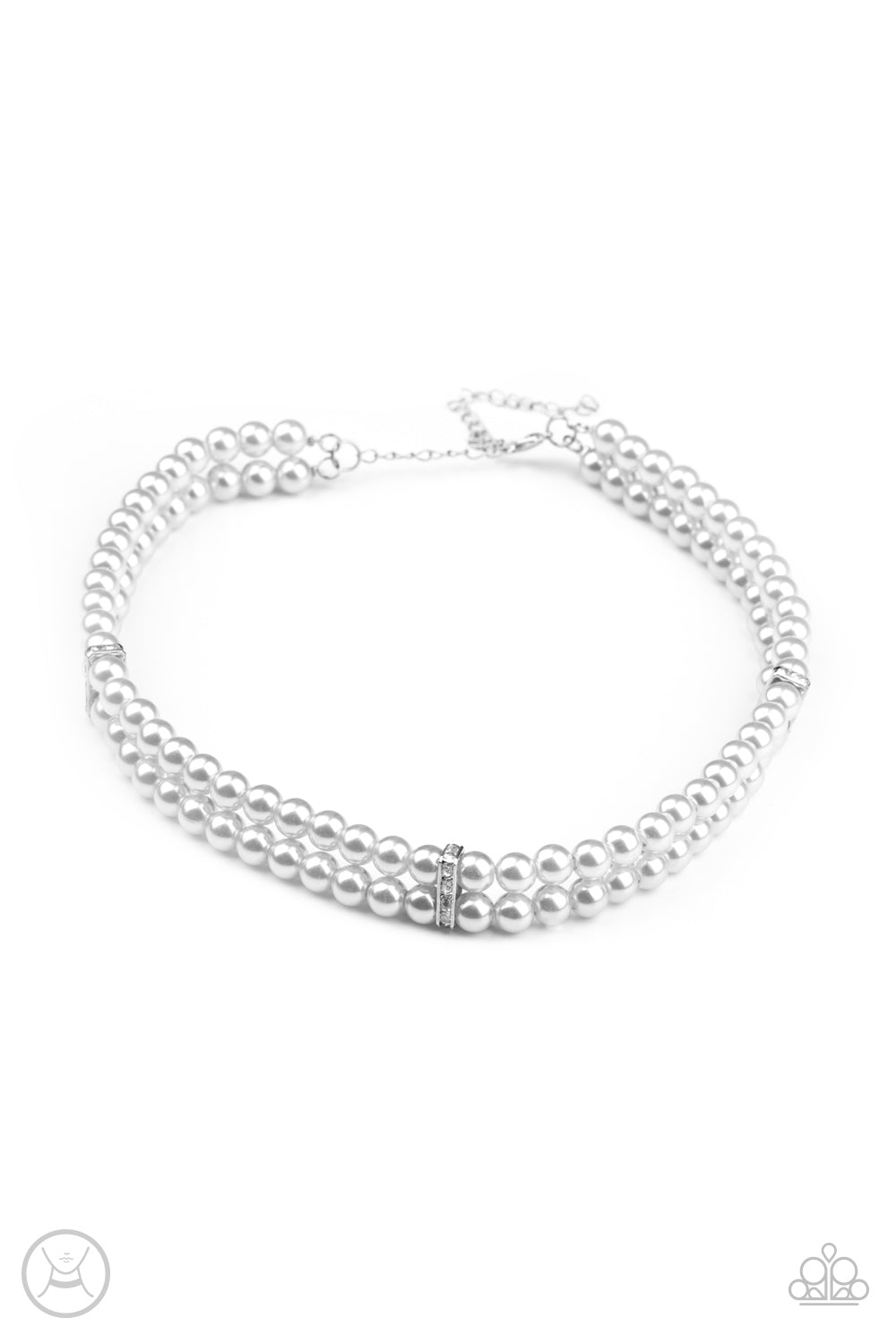 Paparazzi Put On Your Party Dress - Silver Choker Necklace - A Finishing Touch Jewelry