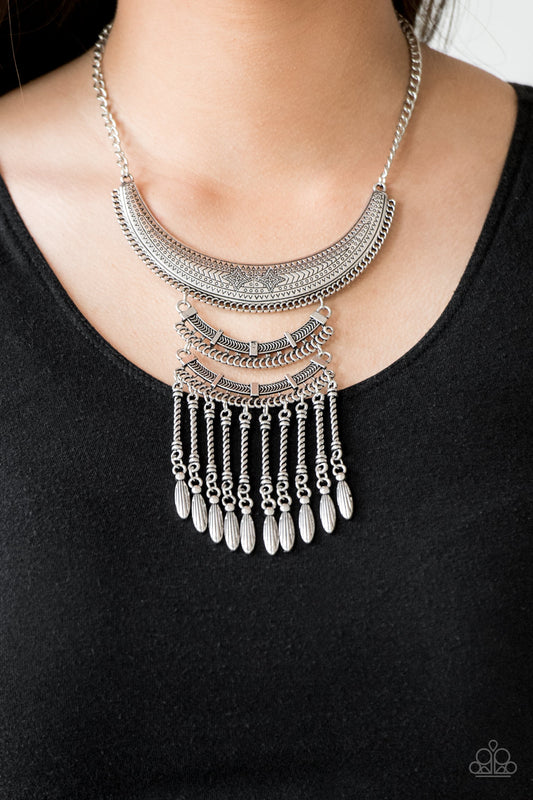 Paparazzi Eastern Empress - Silver Necklace - A Finishing Touch 