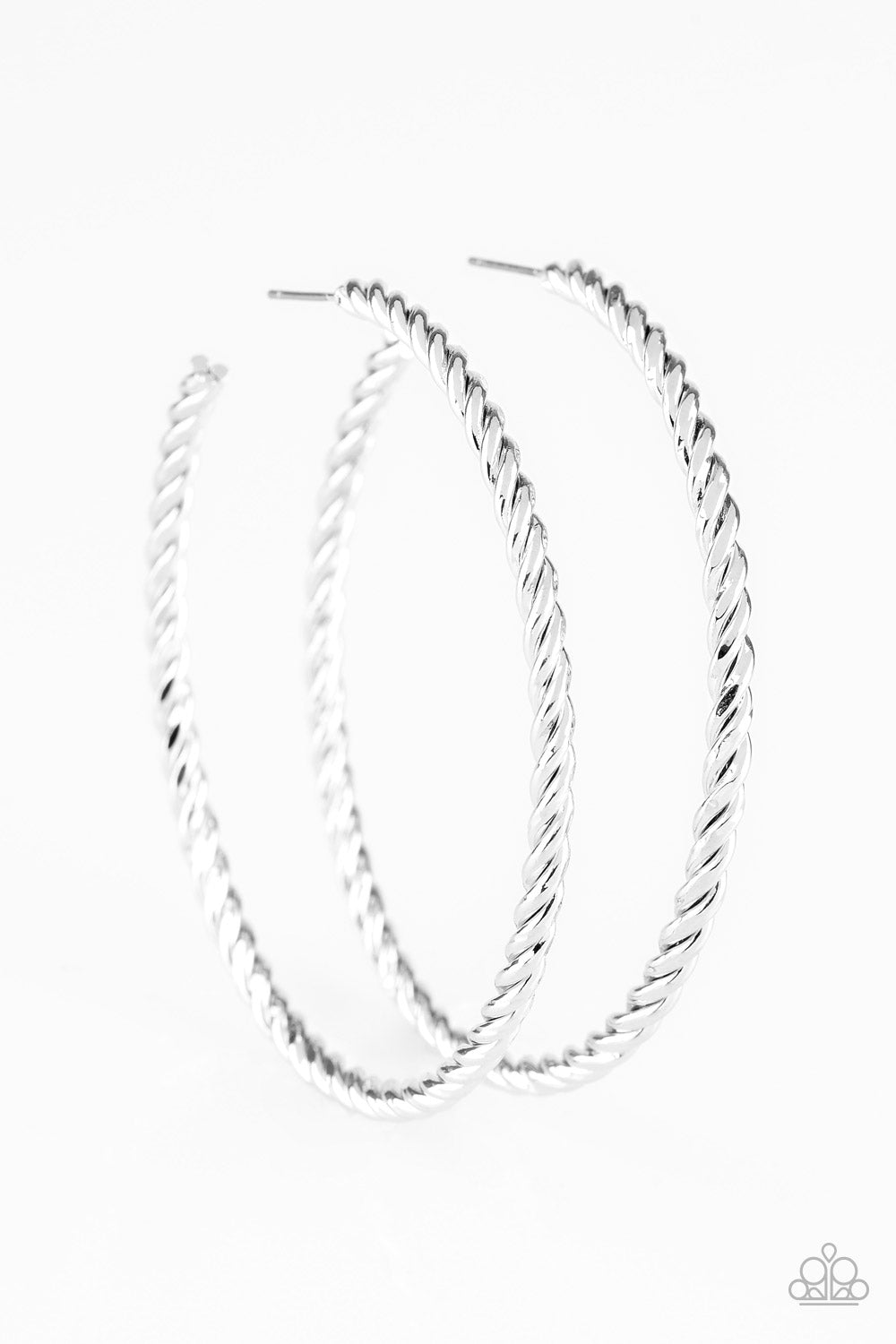 Paparazzi Keep It Chic - Silver Hoop Earrings - A Finishing Touch 