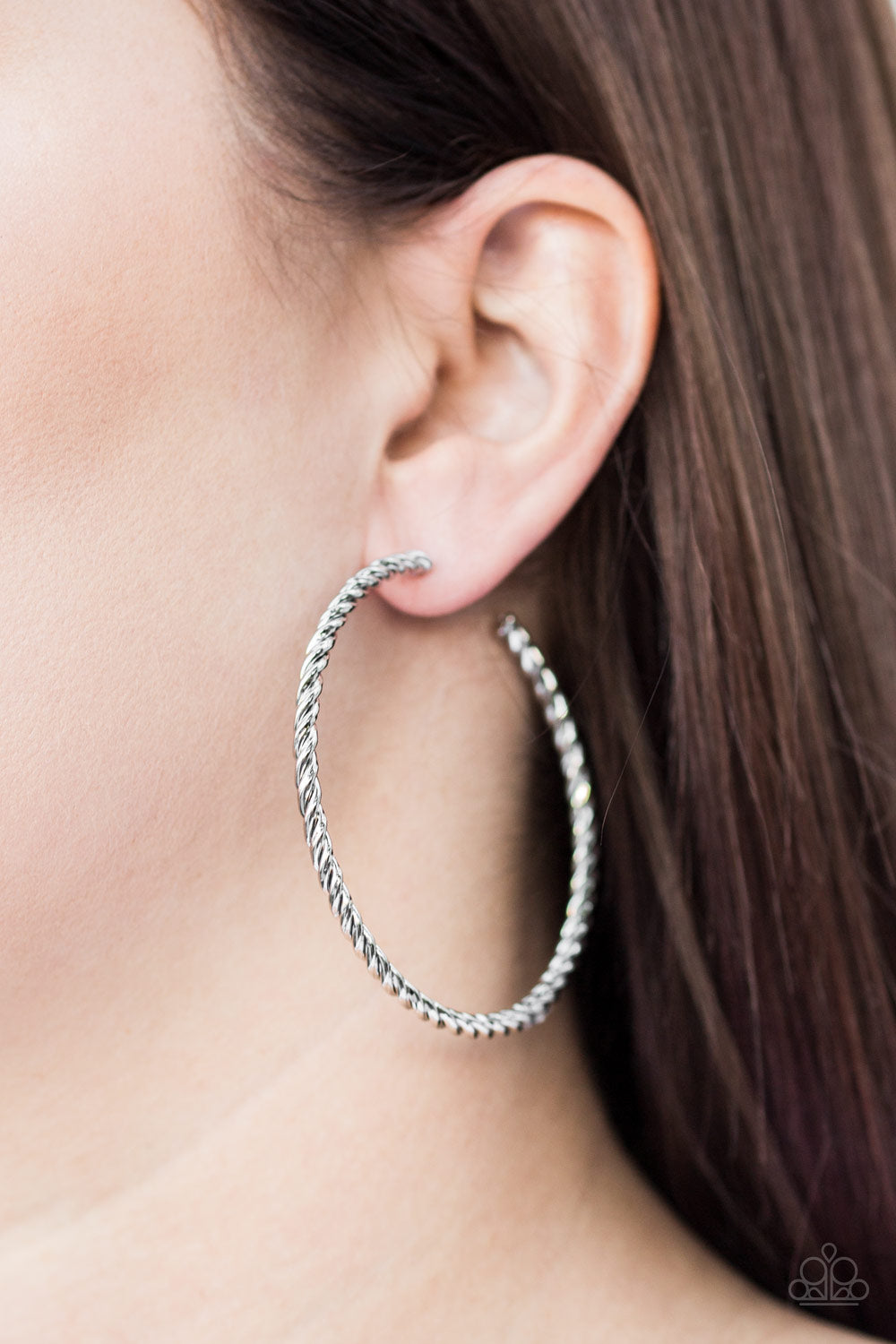 Paparazzi Keep It Chic - Silver Hoop Earrings - A Finishing Touch 