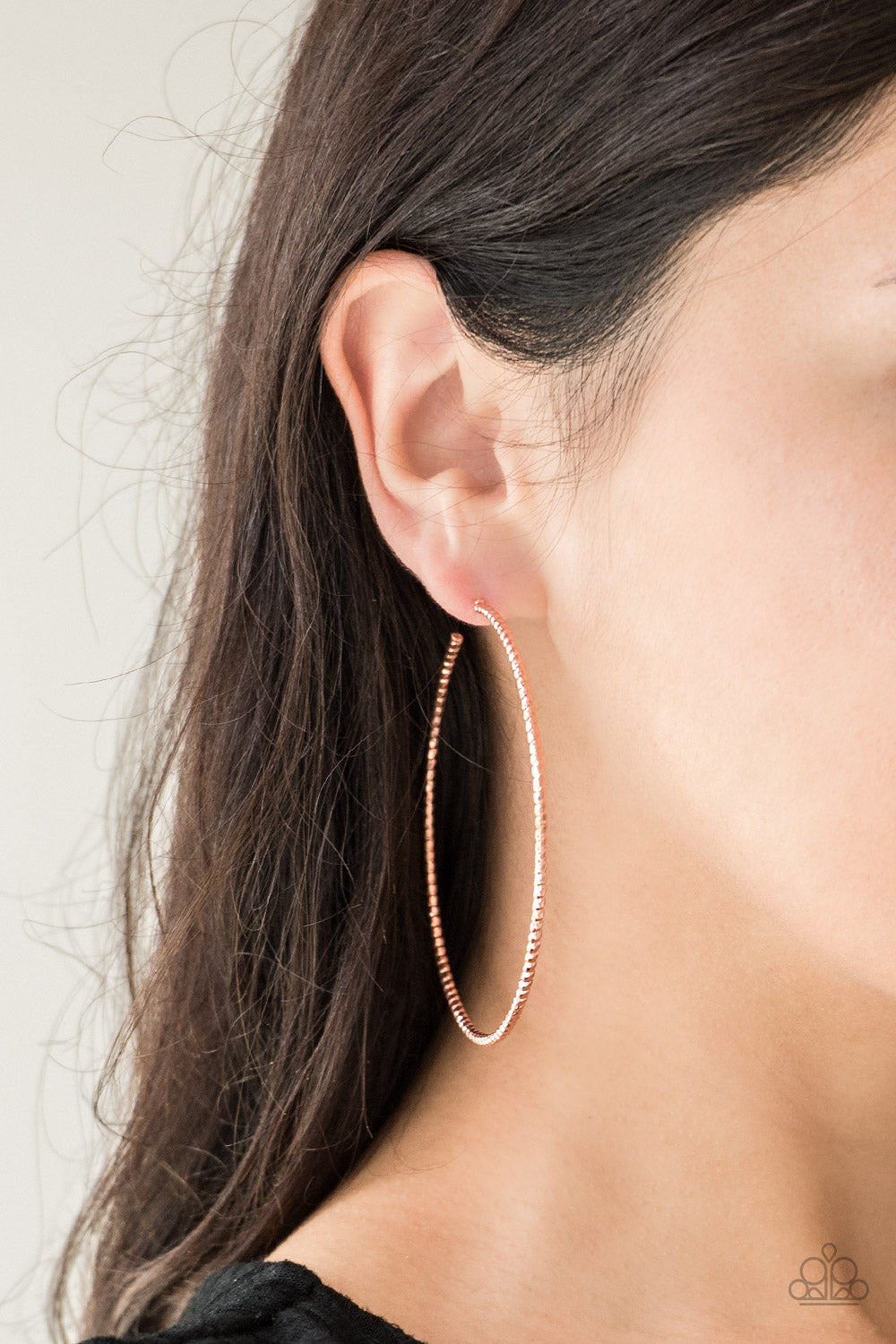 Paparazzi Hooked On Hoops - Cooper Earrings - A Finishing Touch 