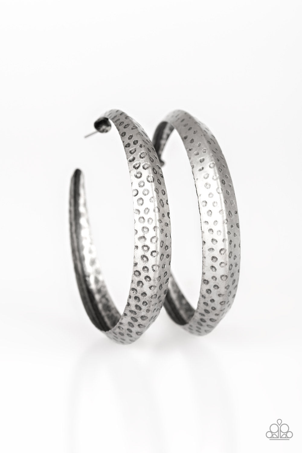 Paparazzi Jungle To Jungle - Silver Hoop Earrings - A Finishing Touch 