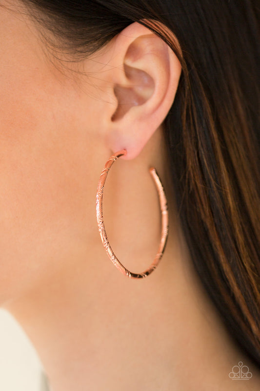 Paparazzi A Double Take - Copper Earrings - Paparazzi jewelry images