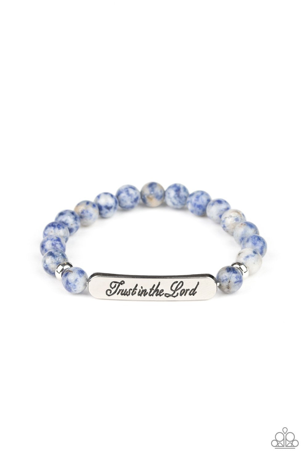 Paparazzi Keep The Trust - Blue Inspirational Bracelet - A Finishing Touch 