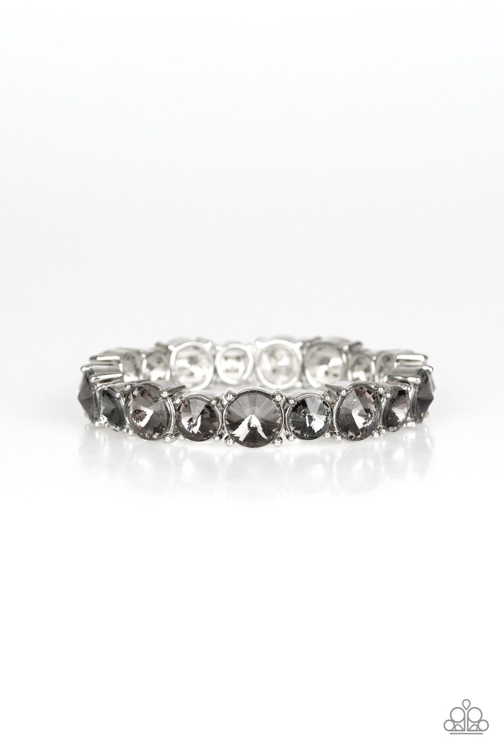 Paparazzi Born To Bedazzle - Silver Rhinestone Bracelet - A Finishing Touch 