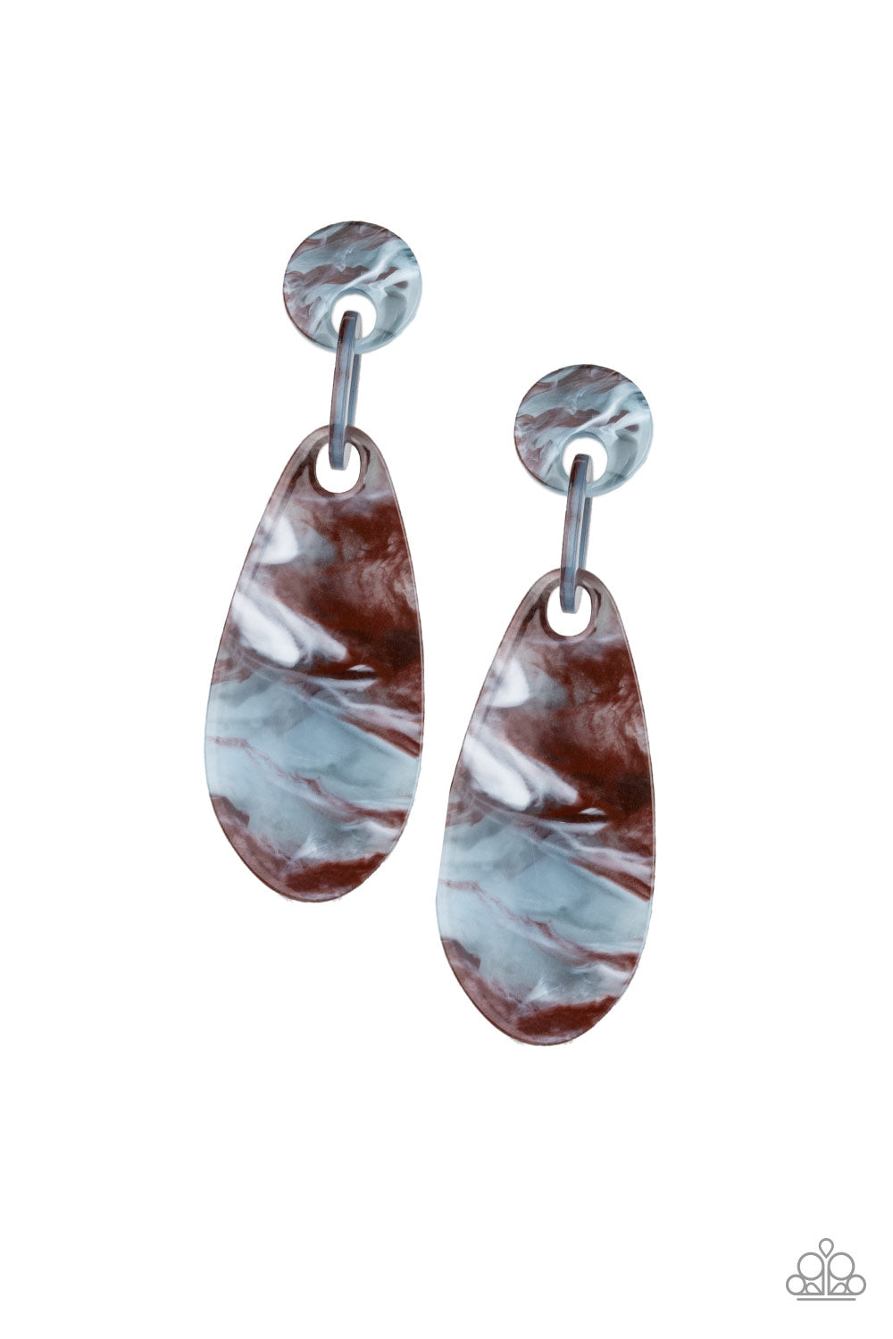 Paparazzi A HAUTE Commodity - Brown Acrylic Earrings - A Finishing Touch 