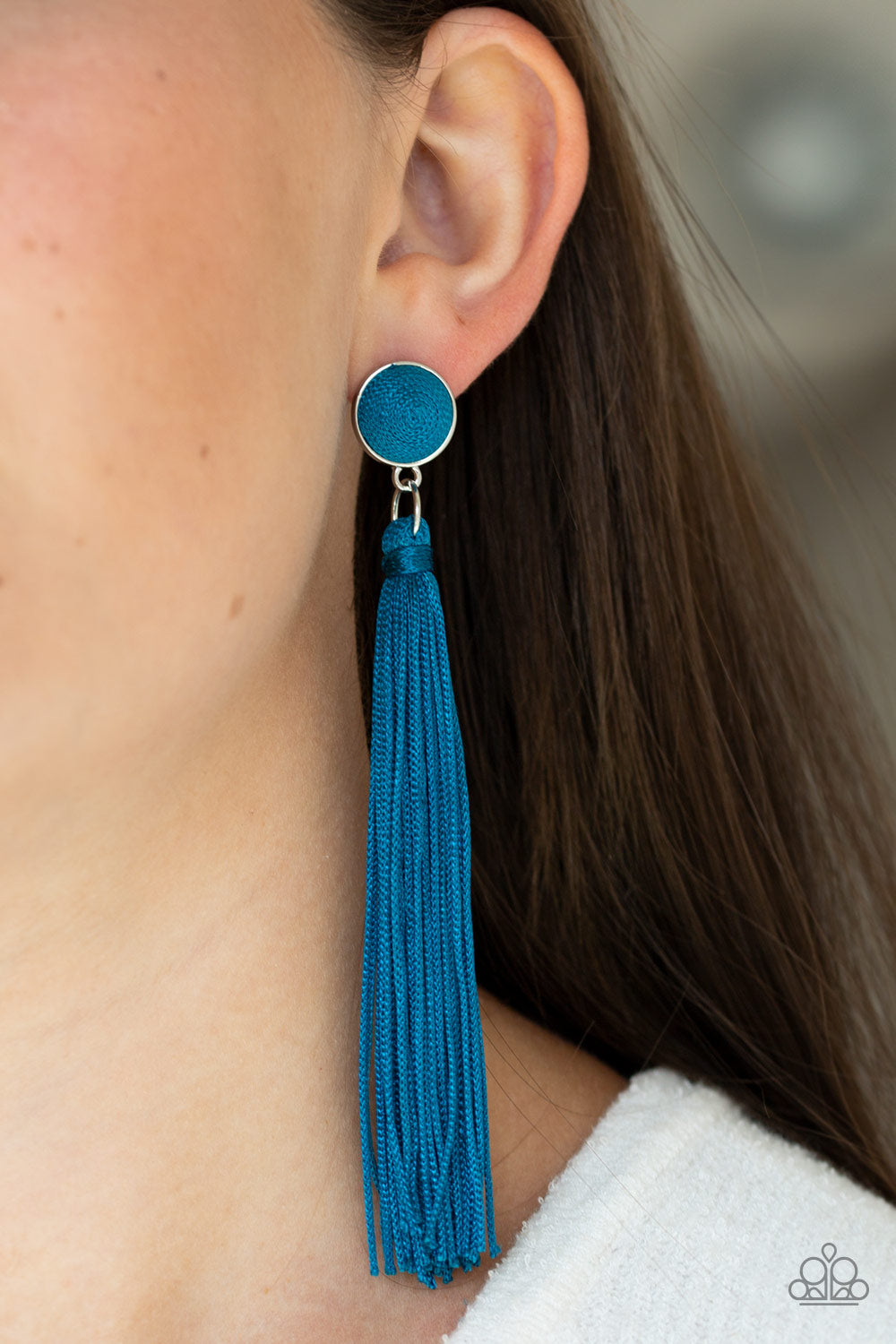 Paparazzi Tightrope Tassel - Blue - A Finishing Touch 