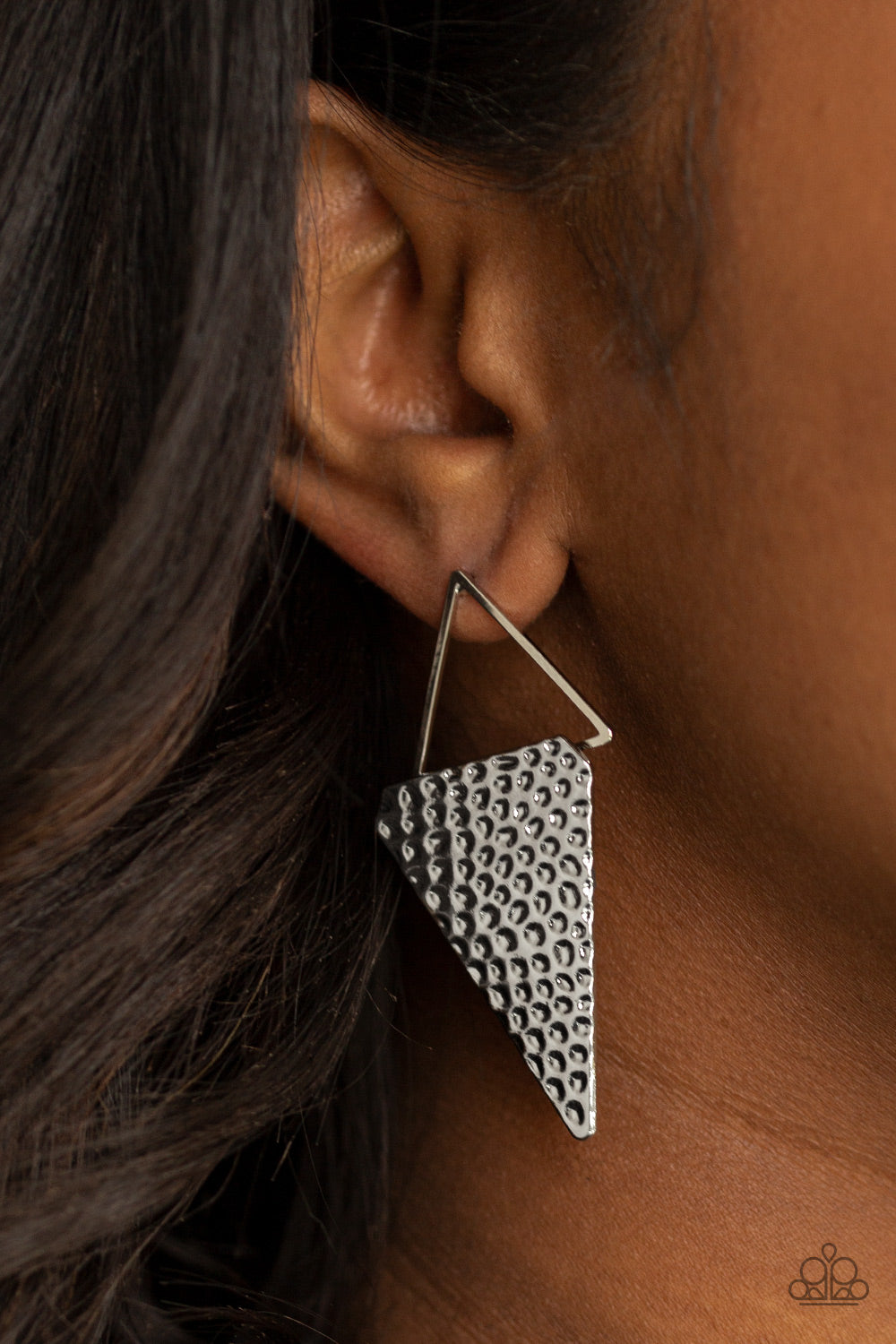 Paparazzi Have A Bite - Silver Earrings - A Finishing Touch 