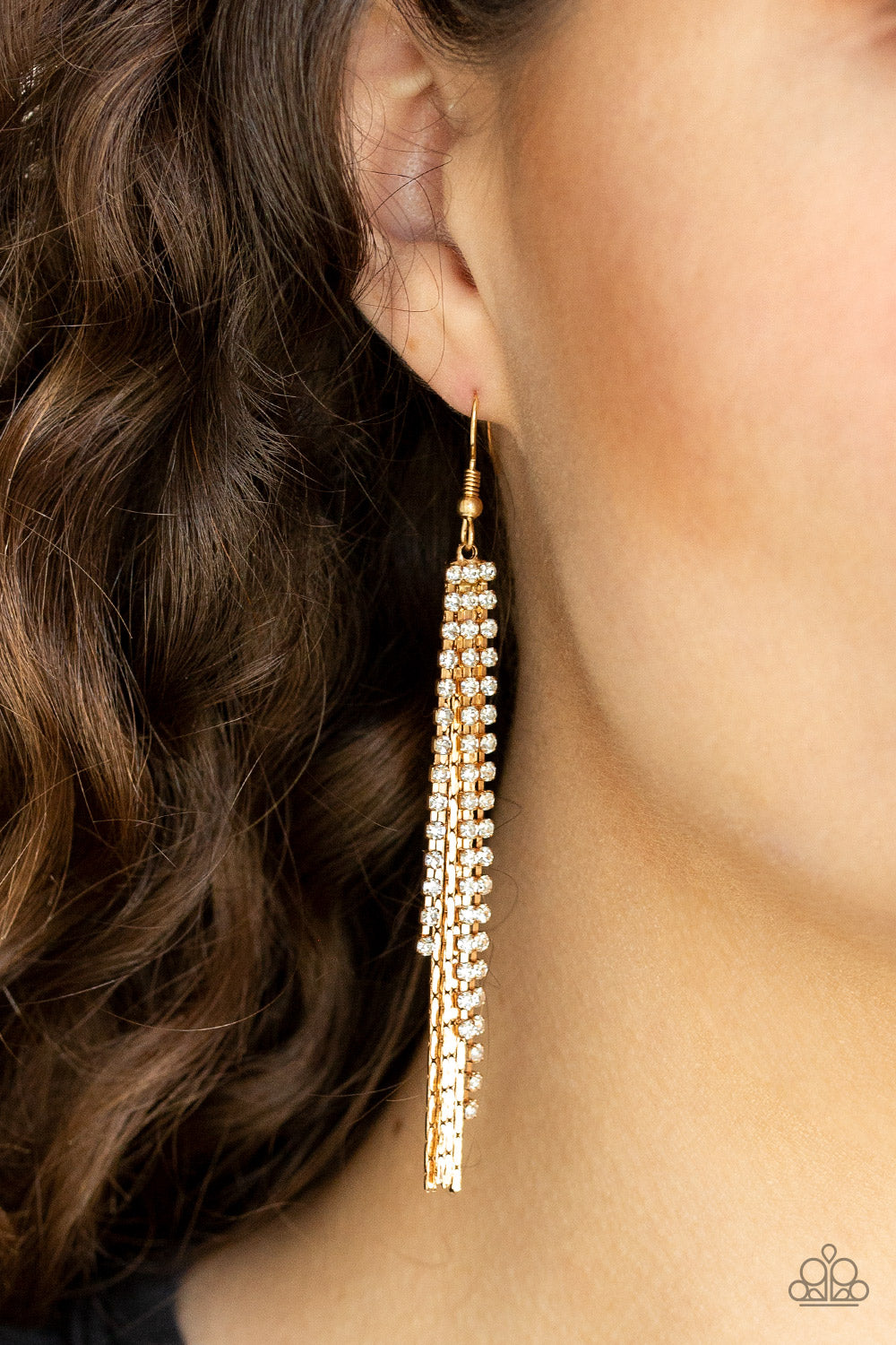 Paparazzi Red Carpet Bombshell - Gold Earrings - A Finishing Touch 