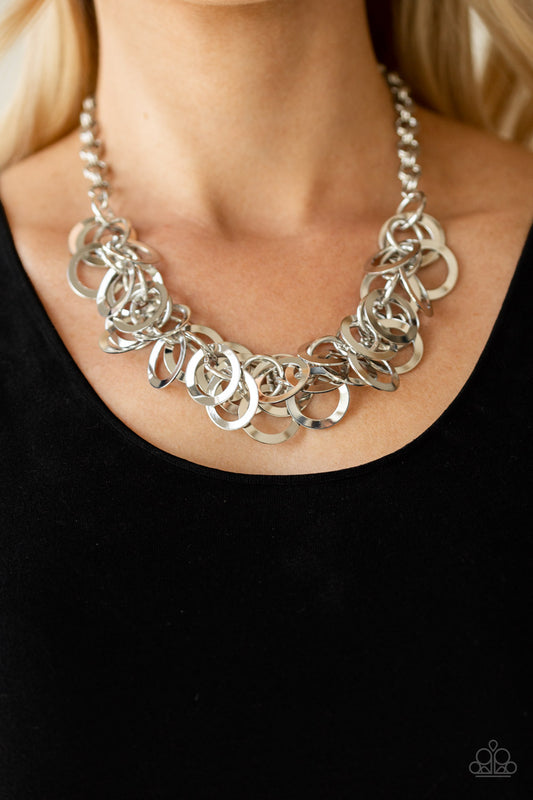 Paparazzi Ringing In The Bling - Silver Necklace - A Finishing Touch 