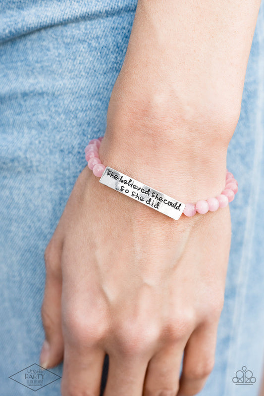 Paparazzi So She Did - Pink Bracelet - A Finishing Touch Jewelry - Paparazzi jewelry images