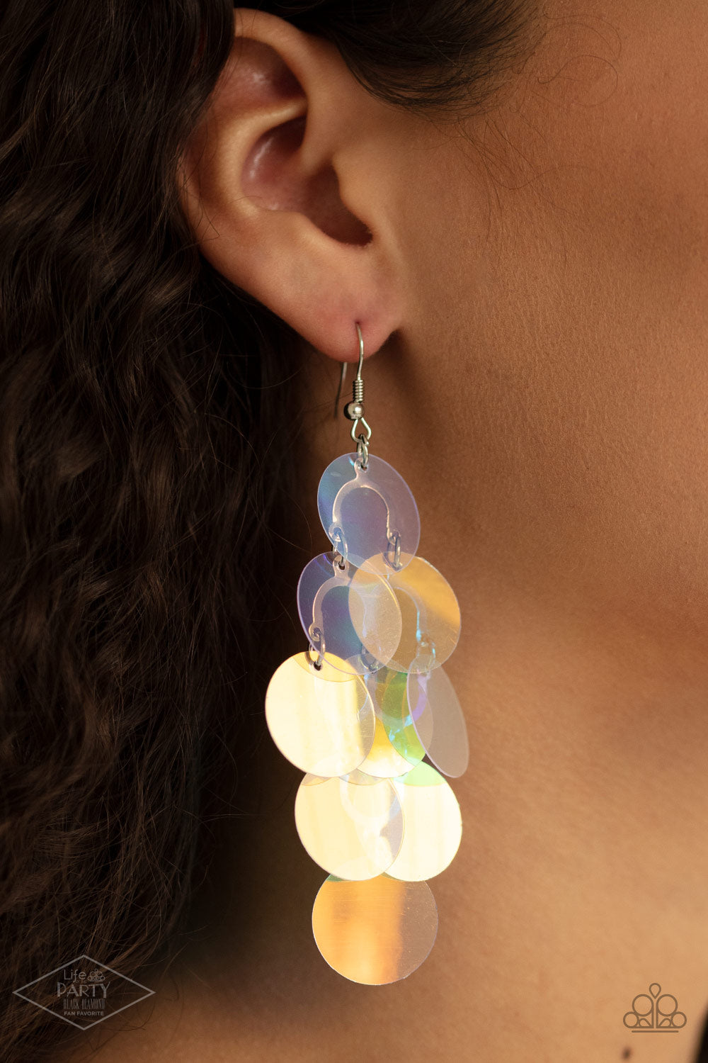 Paparazzi Mermaid Shimmer - Multi Iridescent Earrings - A Finishing Touch 