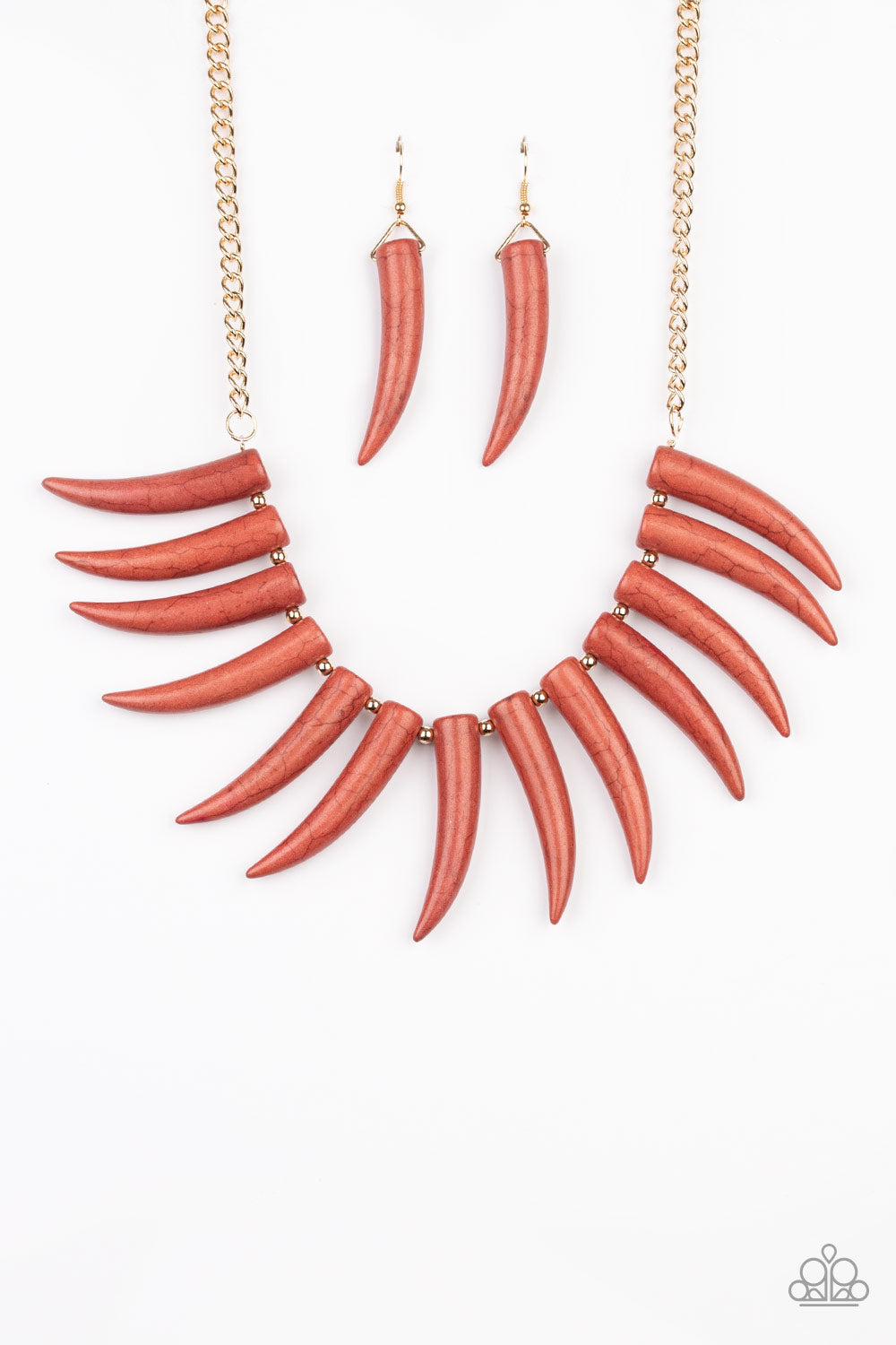 Paparazzi Tusk Tundra - Brown Necklace - A Finishing Touch 