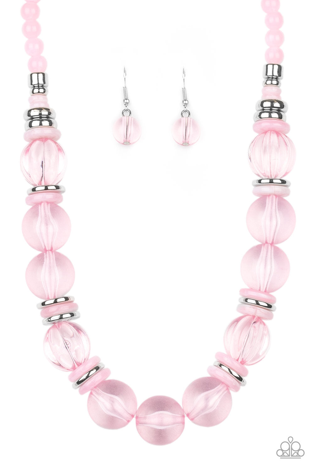 Paparazzi Bubbly Beauty - Pink Acrylic Necklace - A Finishing Touch 