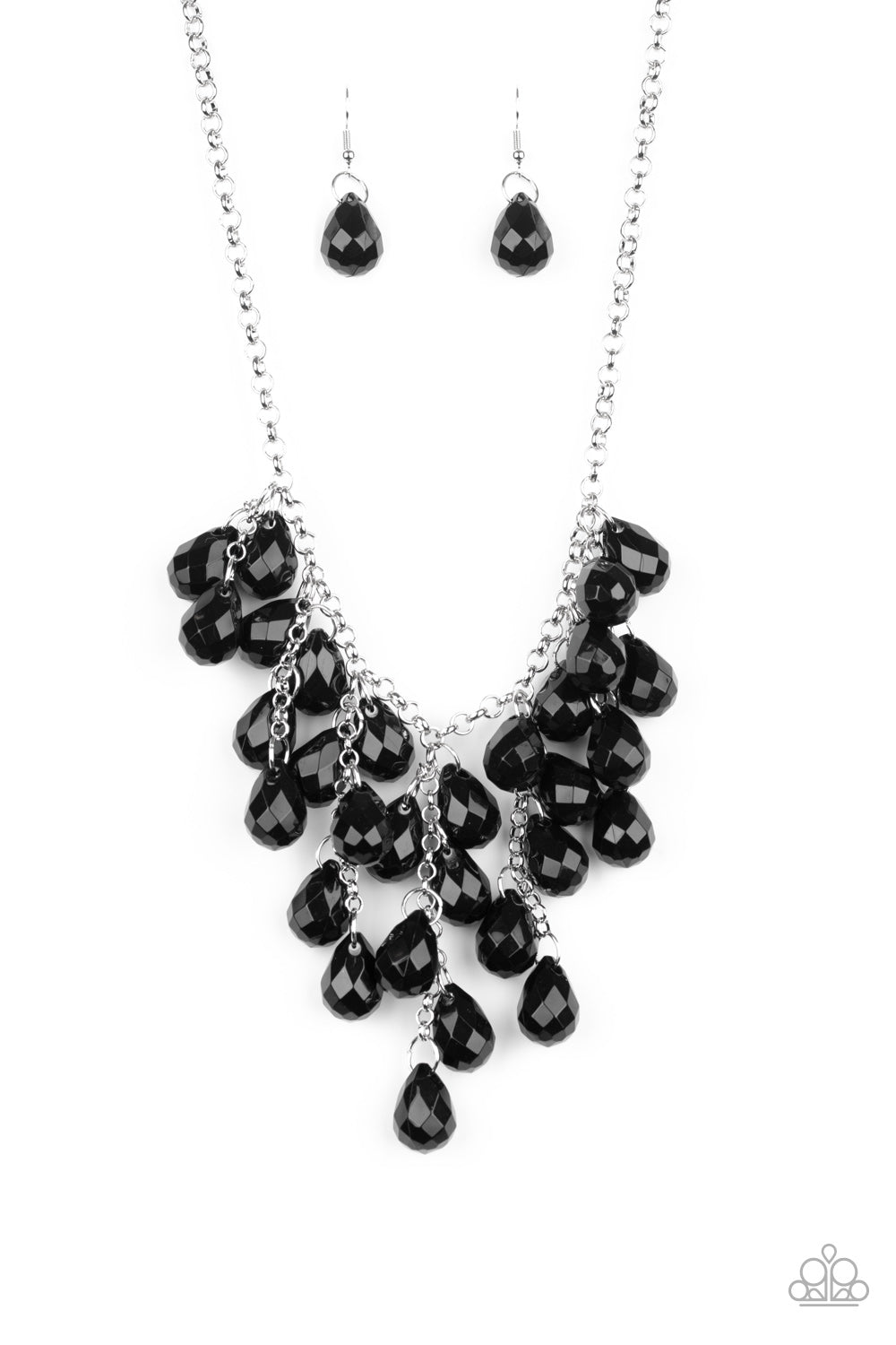 Paparazzi Serenely Scattered - Black Necklace - A Finishing Touch 