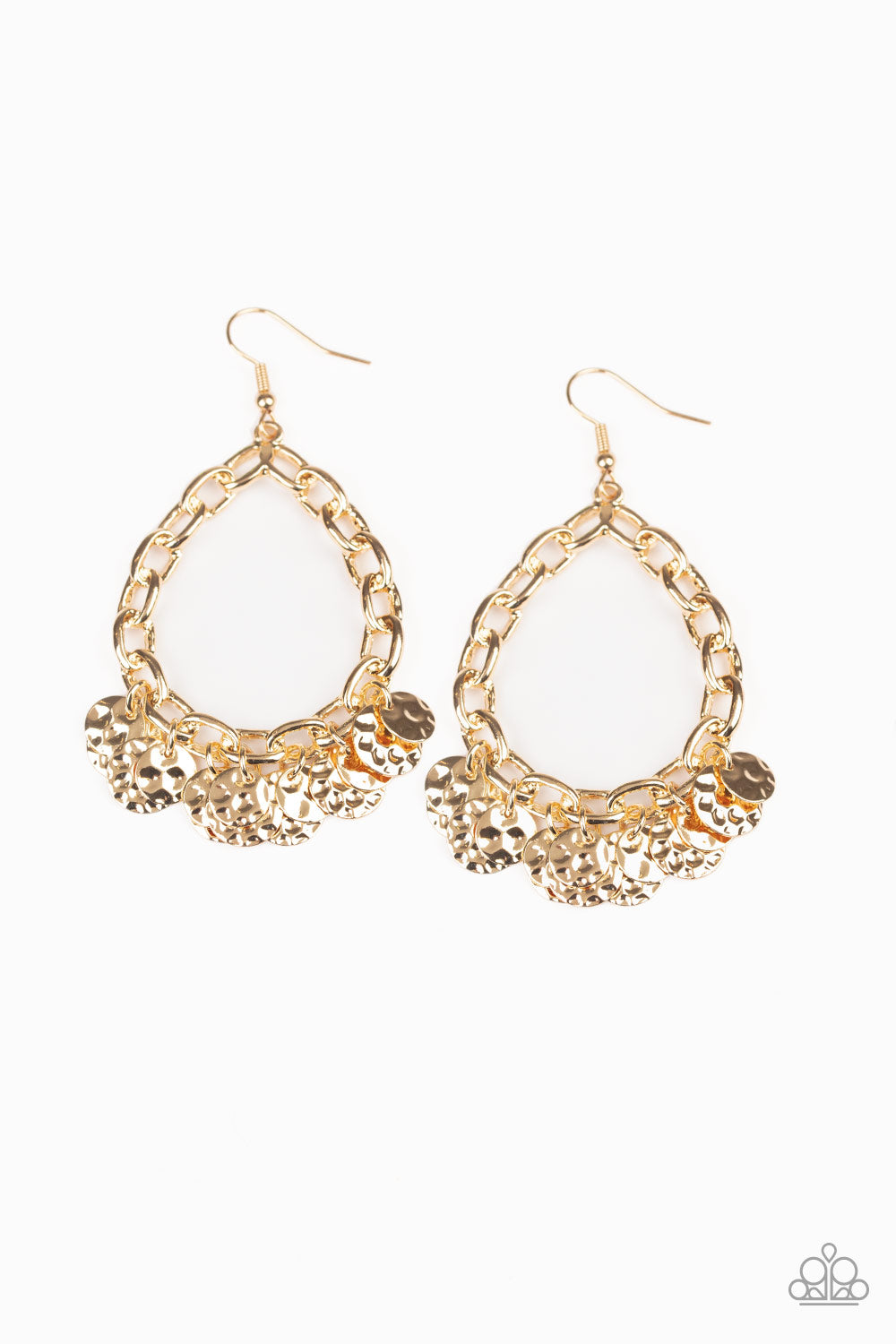Paparazzi Street Appeal - Gold Earrings - A Finishing Touch 