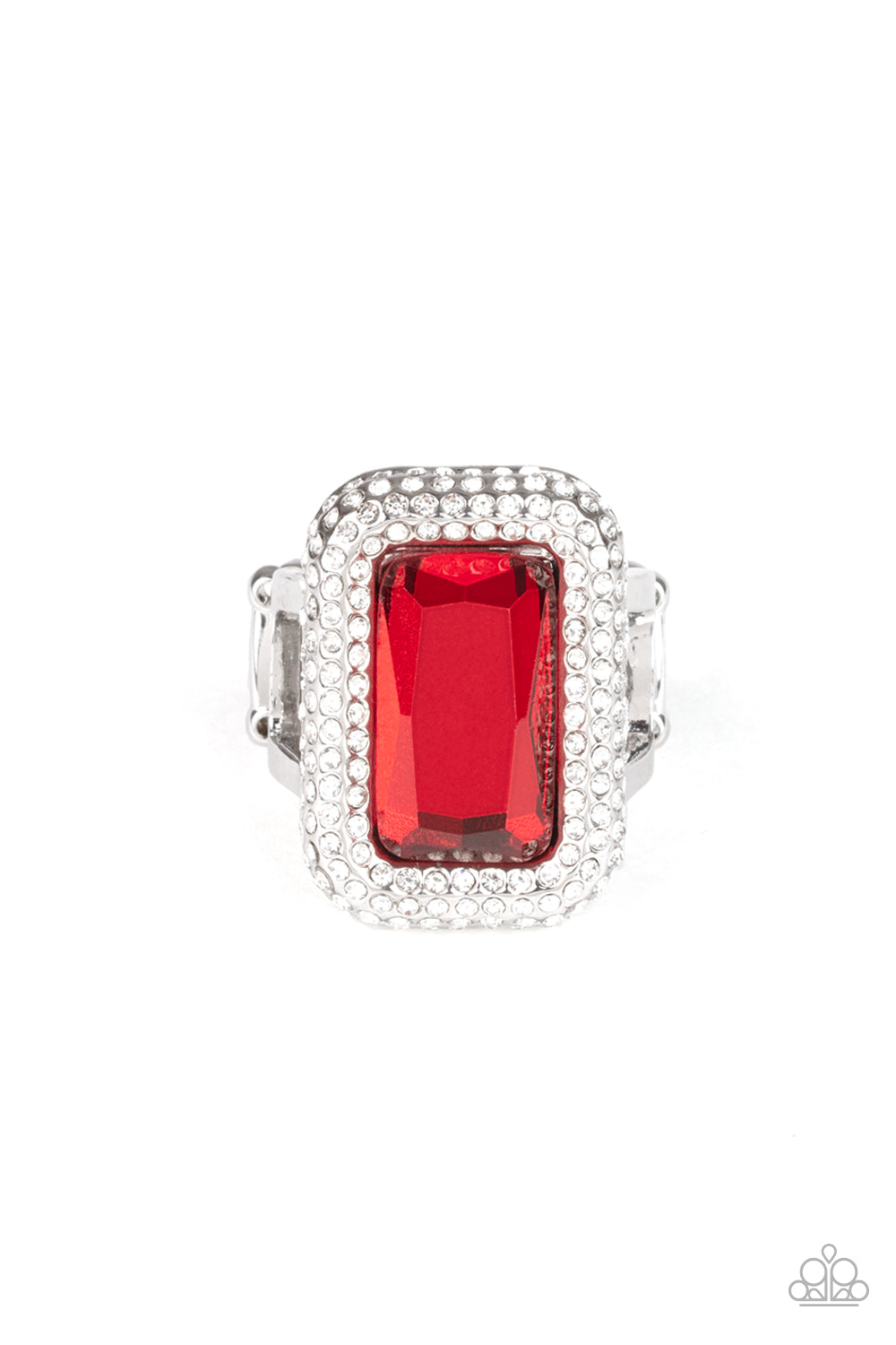 Paparazzi A Grand STATEMENT-MAKER - Red Ring - A Finishing Touch 