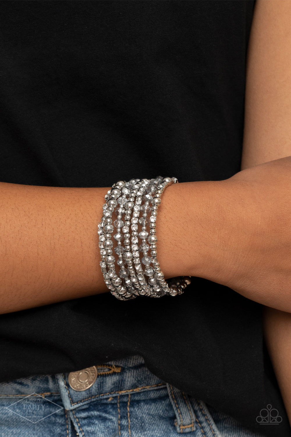 Paparazzi ICE Knowing You - Silver Bracelet - A Finishing Touch Jewelry