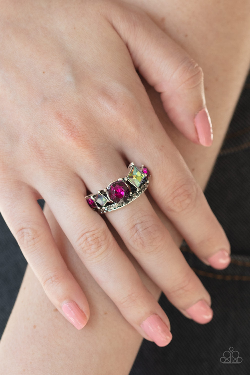 Paparazzi Champion Couture - Pink Ring - A Finishing Touch 
