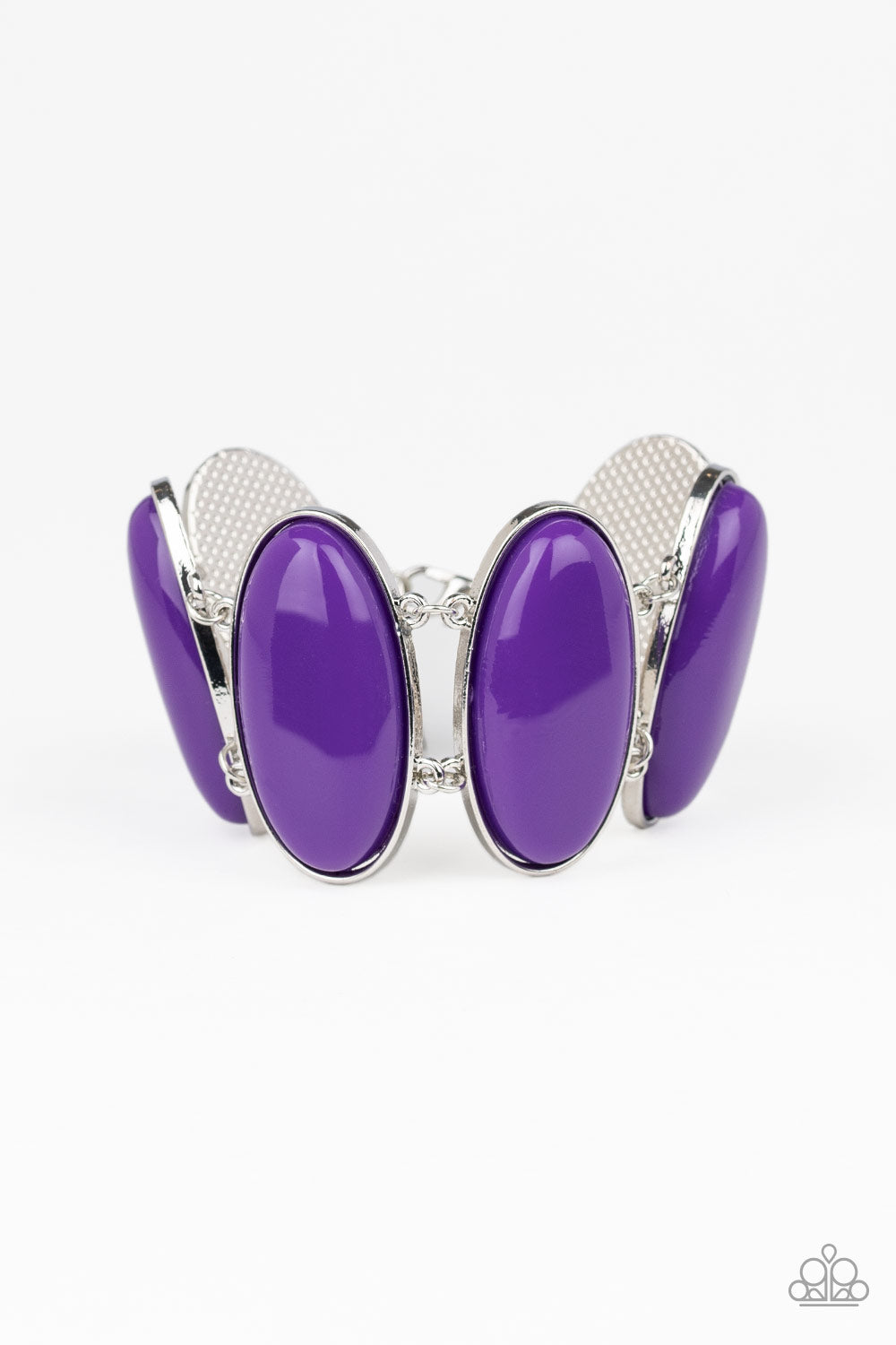 Paparazzi Power Pop - Purple Beaded Bracelet - A Finishing Touch 