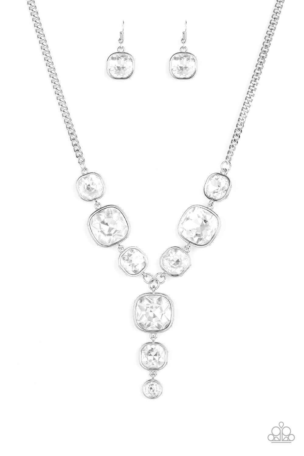 Paparazzi Legendary Luster - White - 2020 Empower Me Pink Exclusive Necklace - A Finishing Touch 