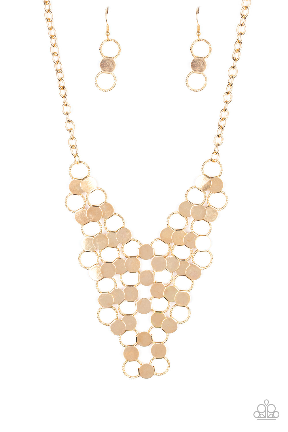 Paparazzi Net Result - Gold Necklace - A Finishing Touch 