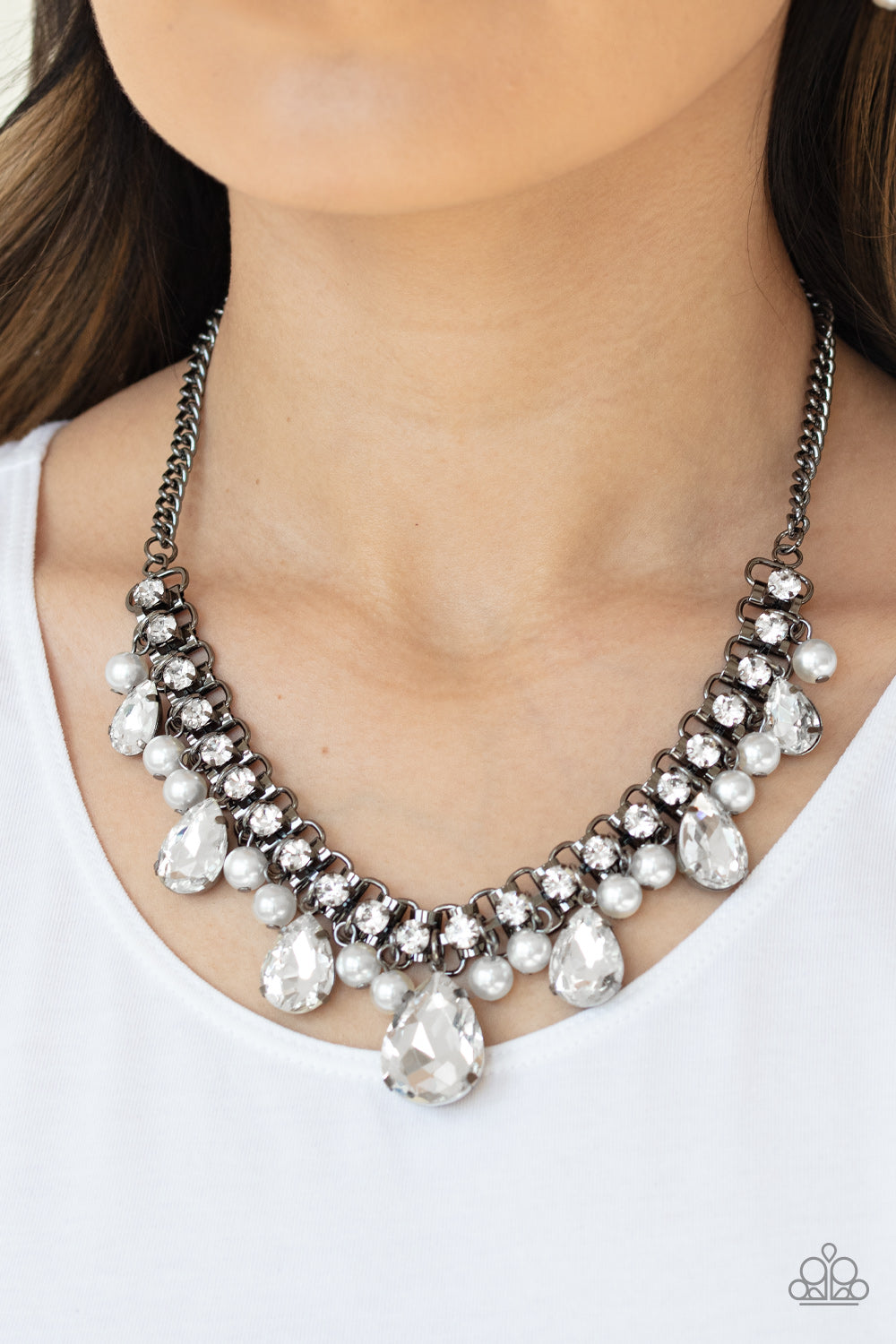 Paparazzi Knockout Queen - Black Necklace - A Finishing Touch 