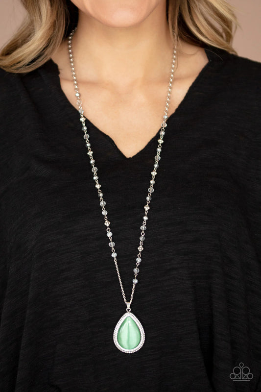 Paparazzi Fashion Flaunt Green Necklace July 2020 Life of The Party - A Finishing Touch Jewelry