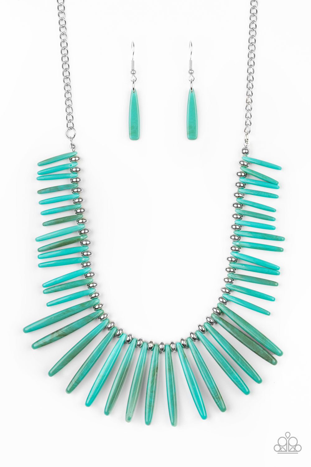 Paparazzi Out Of My Element Blue Necklace July 2020 Life of The Party - A Finishing Touch 
