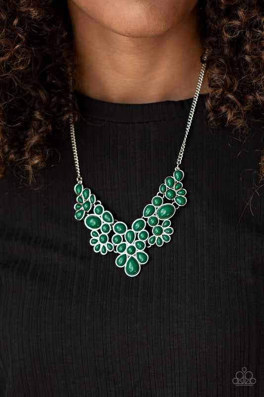 Paparazzi Bohemian Banquet - Green Necklace - A Finishing Touch 