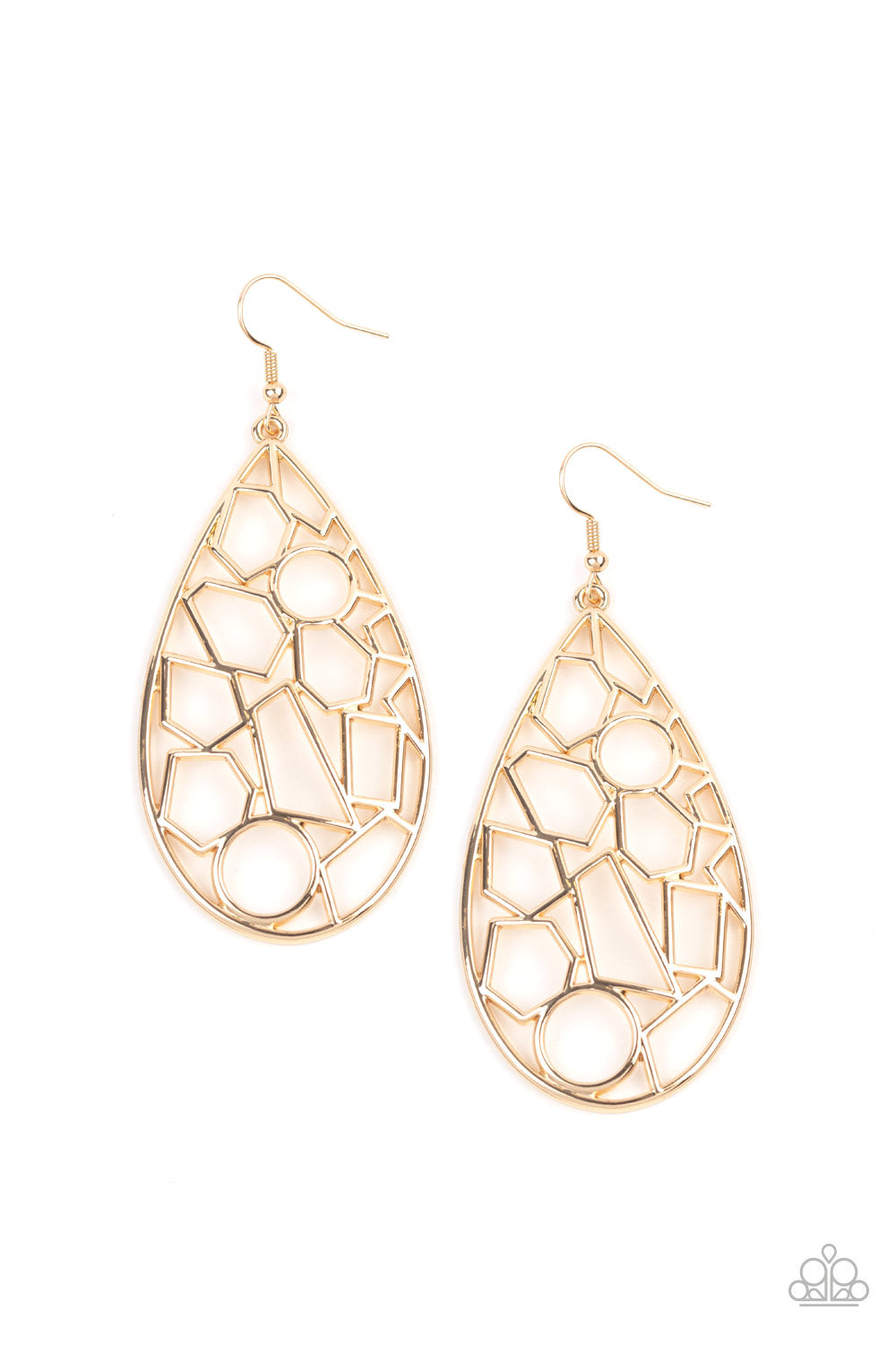 Paparazzi Reshaped Radiance - Gold Earrings – A Finishing Touch Jewelry