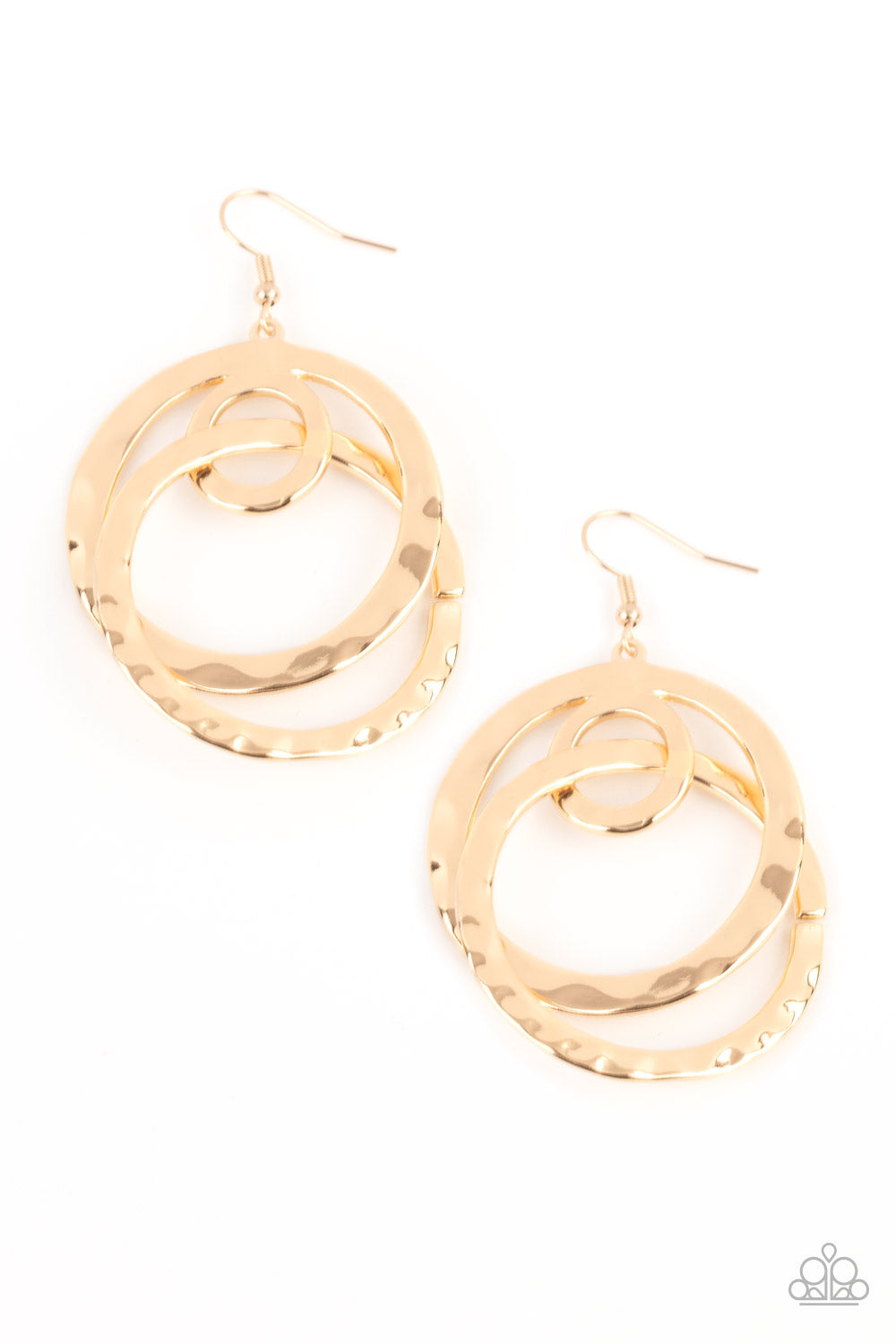 Paparazzi Modern Relic Gold Hoop Earrings A Finishing Touch Jewelry