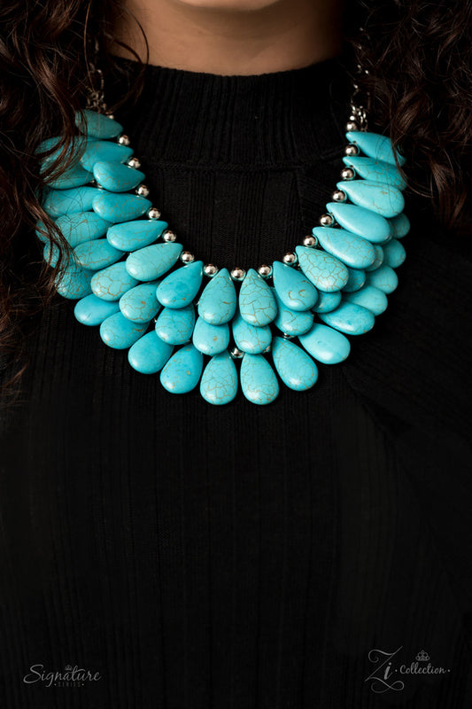 Paparazzi The Amy - 2020 Zi Collection Turquoise Necklace - A Finishing Touch