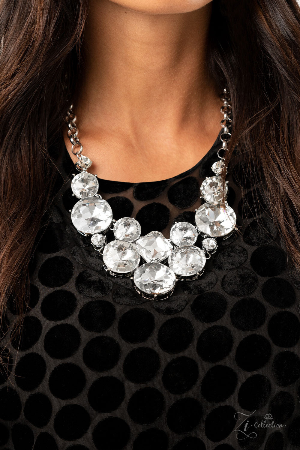 Paparazzi Unpredictable 2020 Zi Collection White Necklace - A Finishing Touch 