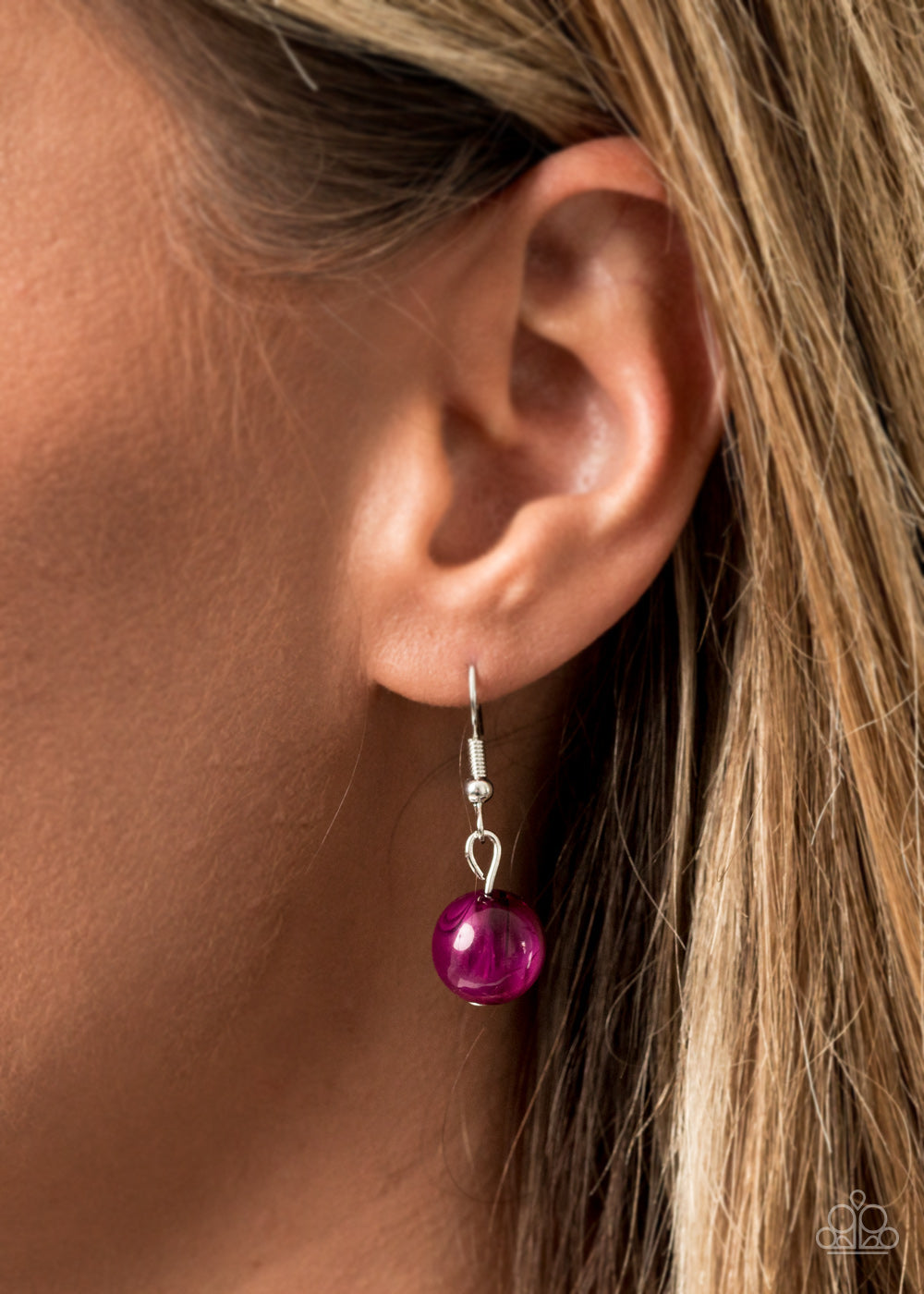 Bead Necklace - Paparazzi Sorry To Burst Your Bubble - Purple Necklace  Paparazzi jewelry image
