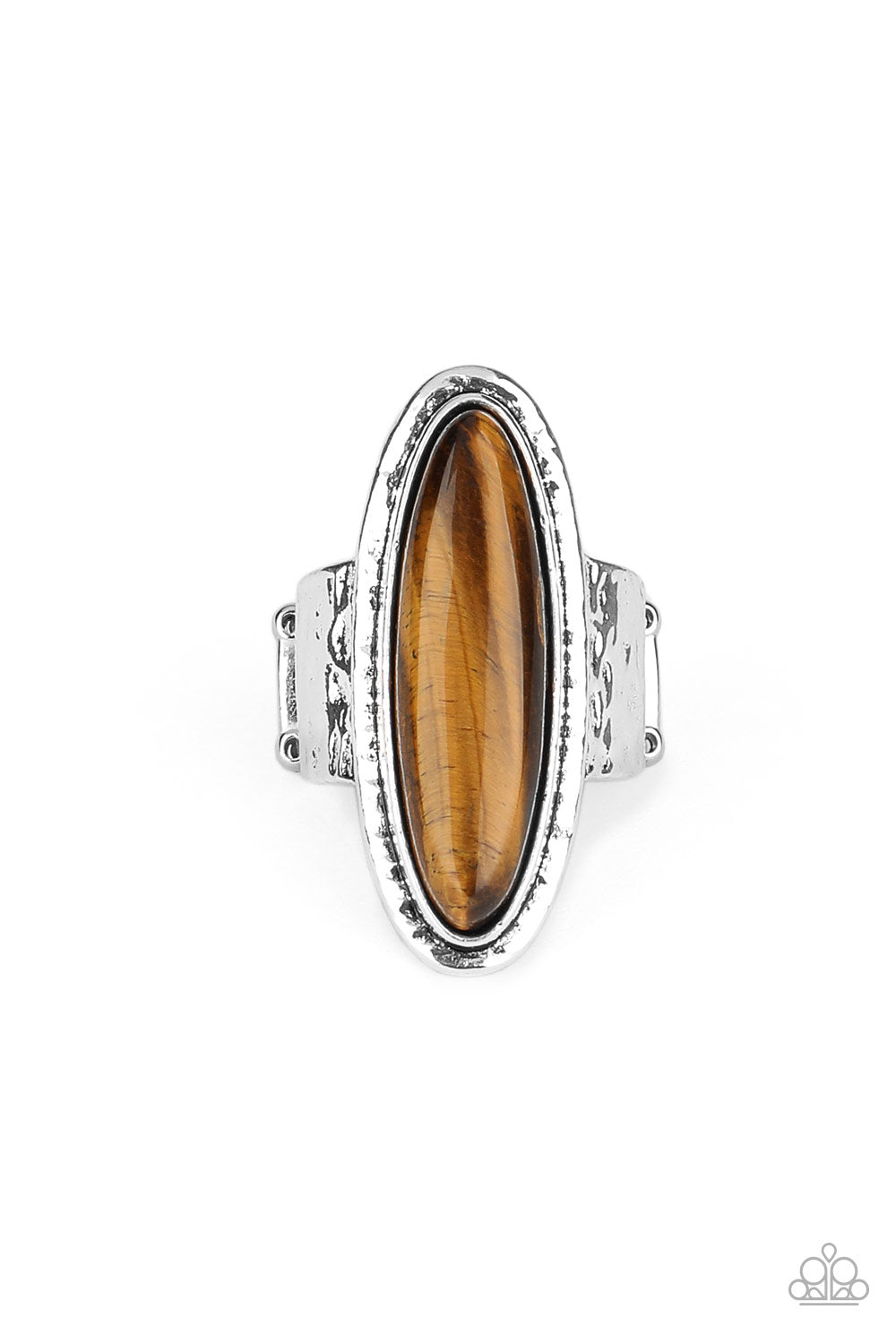 Paparazzi Stone Mystic - Brown Ring - A Finishing Touch 