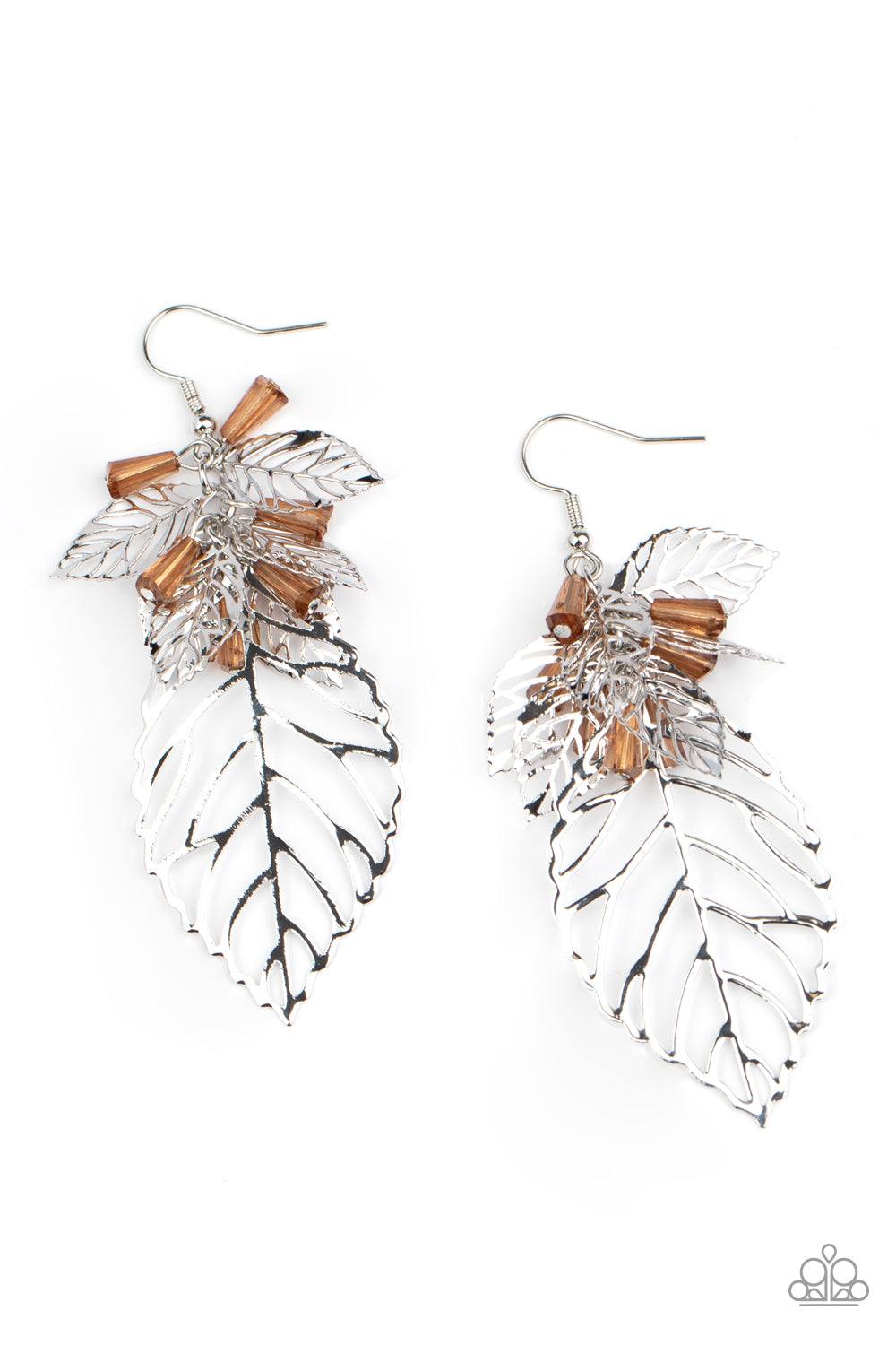 Paparazzi Instant Re-LEAF - Brown Earrings - A Finishing Touch 
