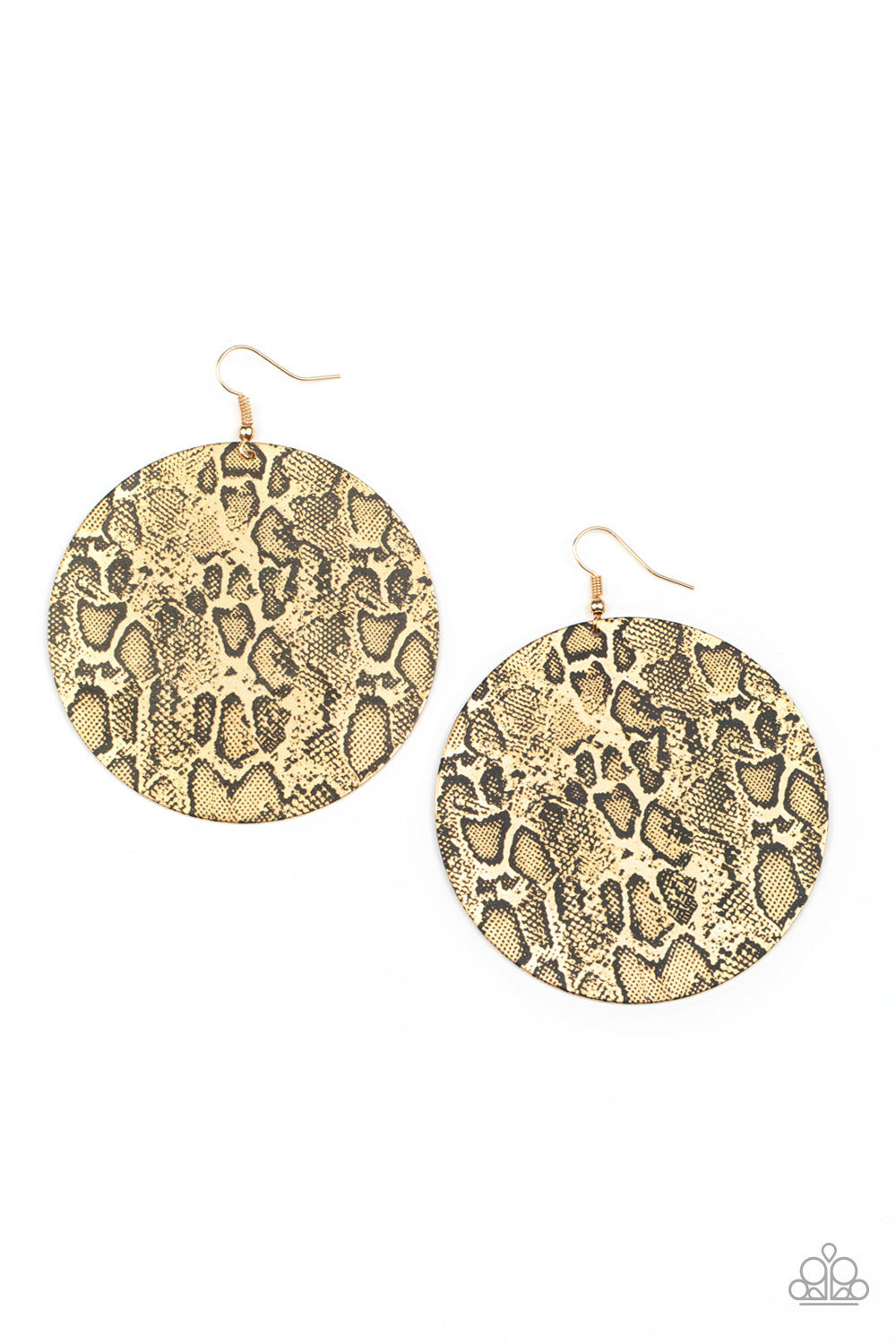 Paparazzi Animal Planet - Gold Earrings - A Finishing Touch 