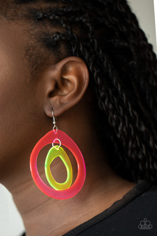Paparazzi Show Your True NEONS - Multi Earrings - A Finishing Touch 
